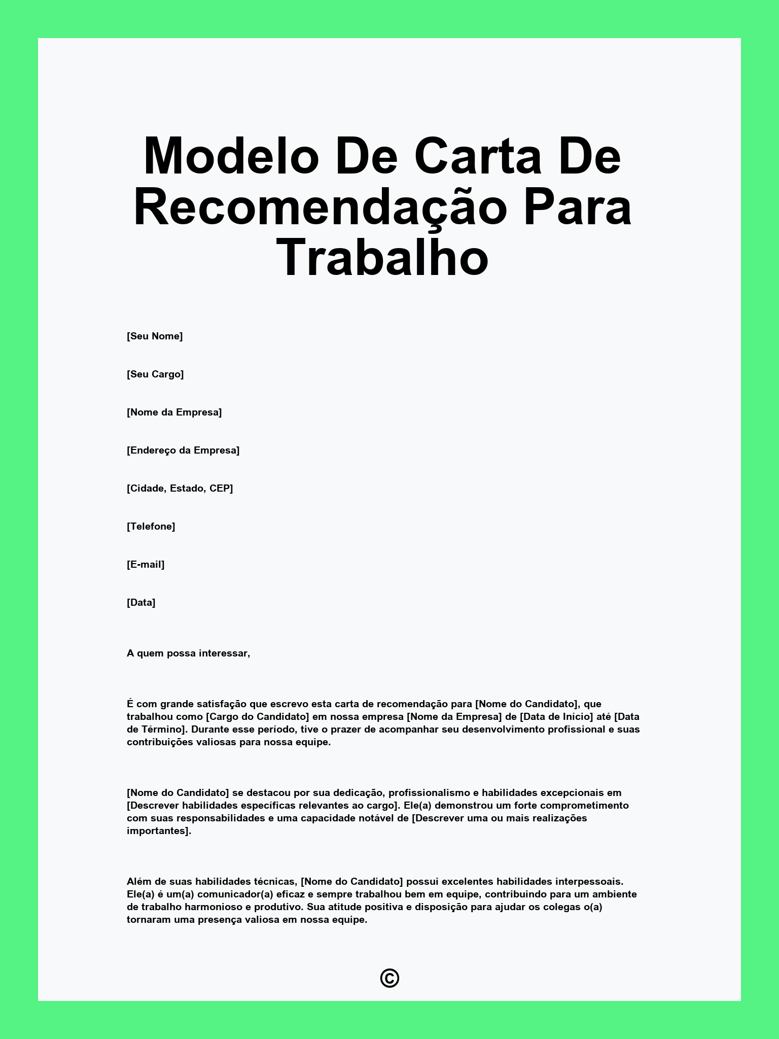 carta de recomendação para mestrado