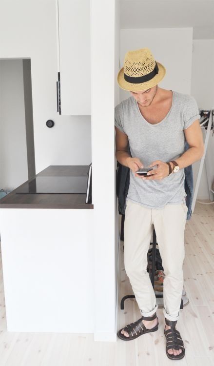sandália masculina com fivela