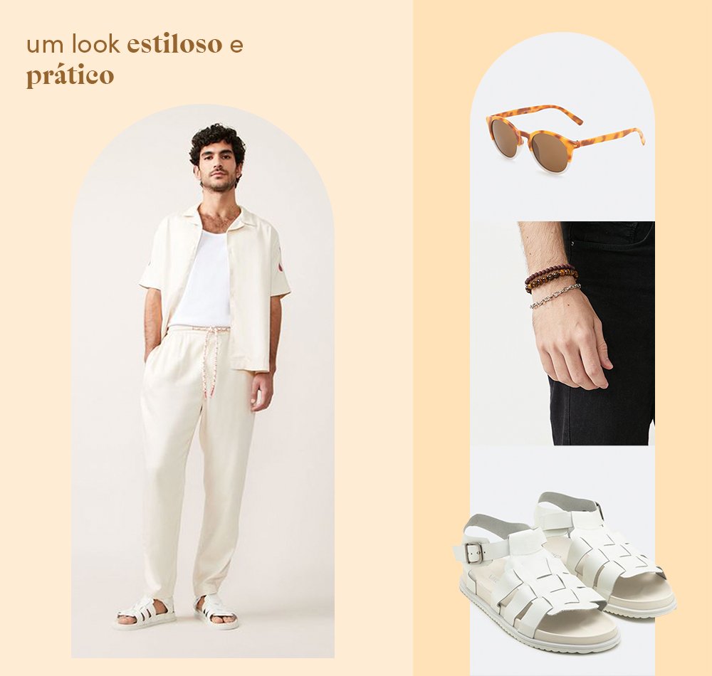 sandália masculina estilo papete