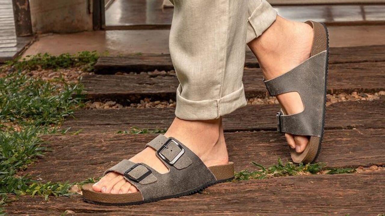 sandália masculina branca