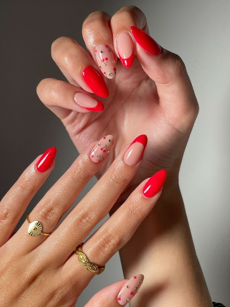 unhas ombré glitter ano novo