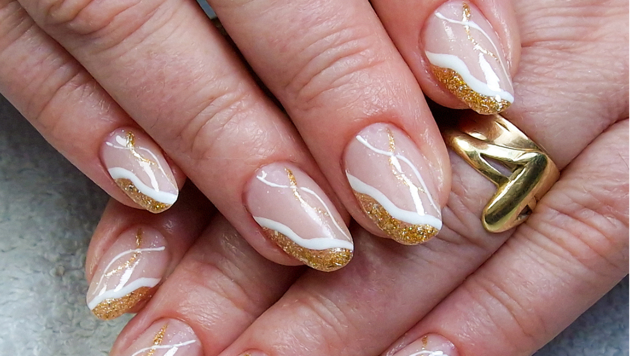 unhas de gel para festas de fim de ano