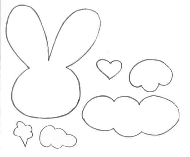 moldes de coelho de páscoa para artesanato