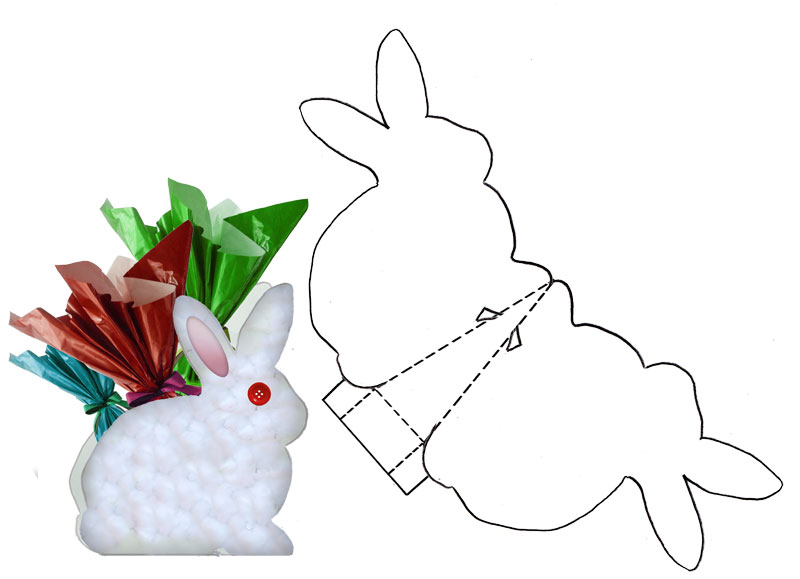 5 ideias de moldes de coelho para lembrancinhas