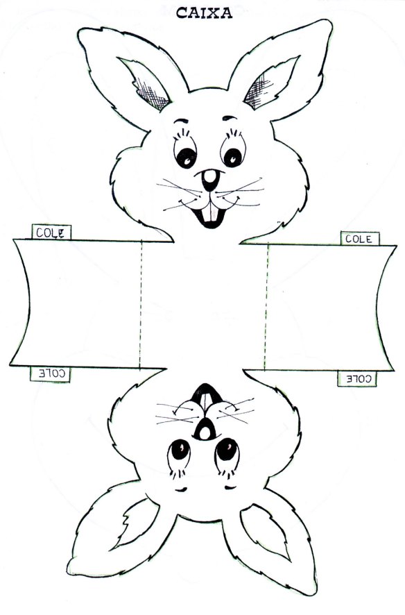 moldes de coelho de páscoa para artesanato