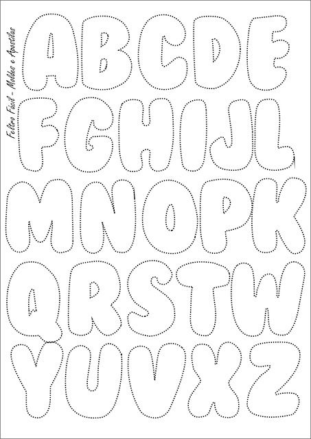 moldes de letras do alfabeto para scrapbook