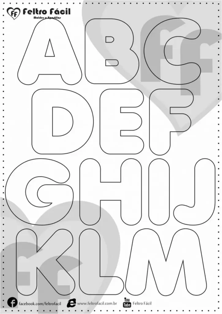 moldes de letras do alfabeto 3D