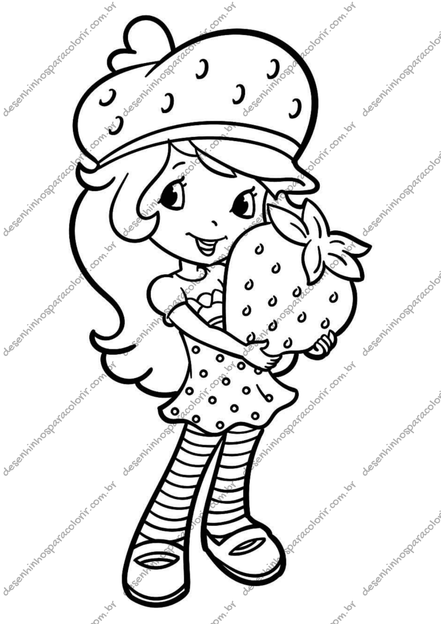 como desenhar moranguinho passo a passo