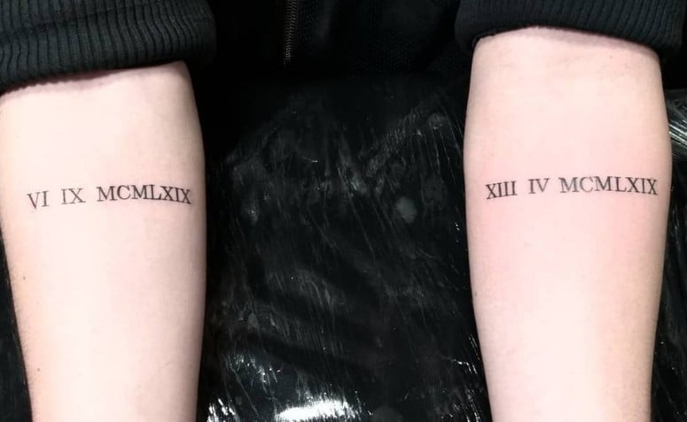 ideias criativas de tatuagem nome e data de nascimento