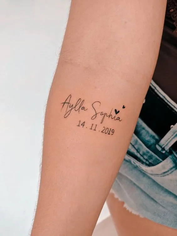Nome E Data De Nascimento Tatuagem