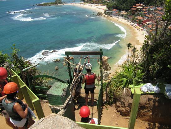 o que fazer em morro de são paulo tirolesa