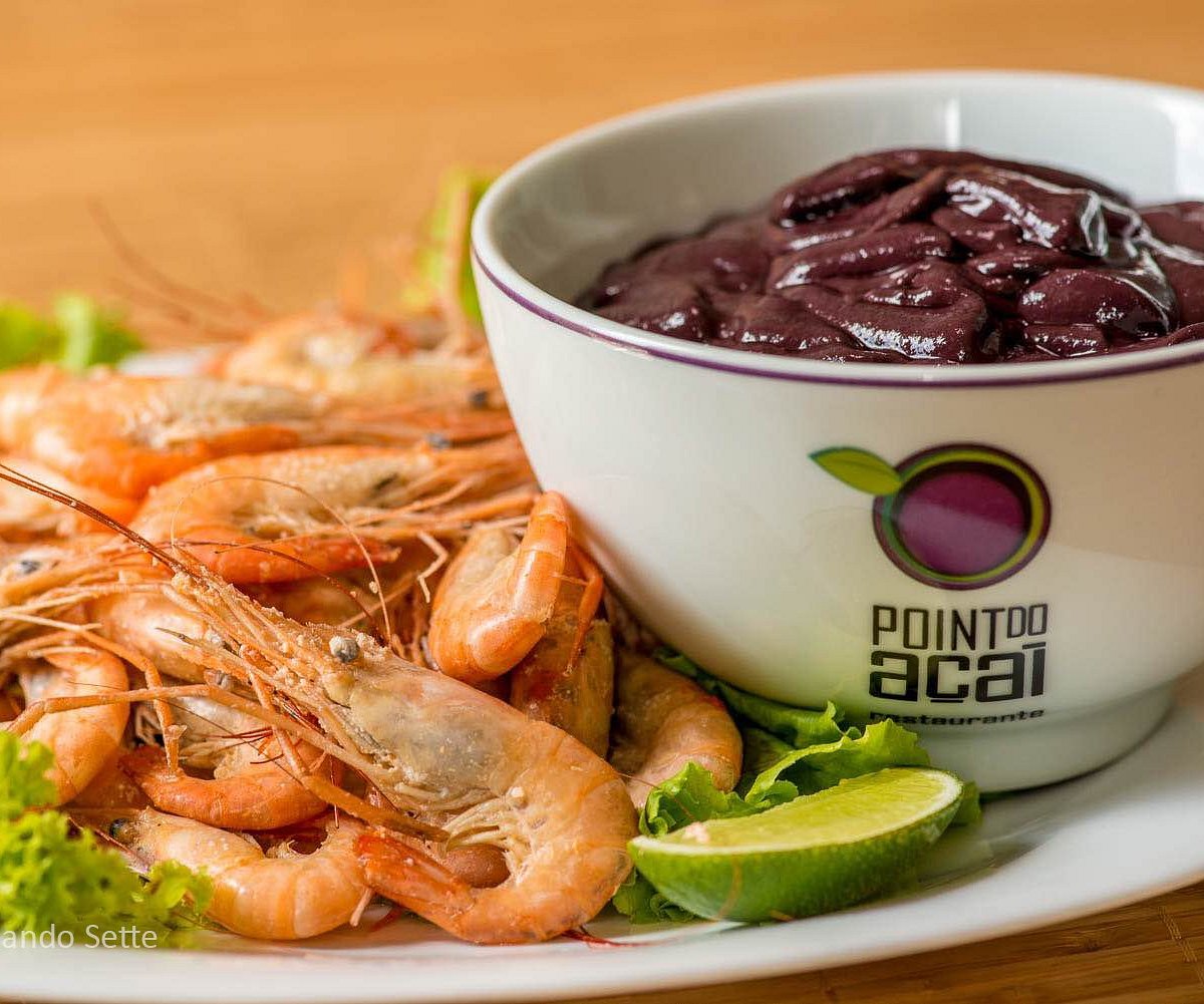 restaurantes de açaí com camarão na orla de Macapá