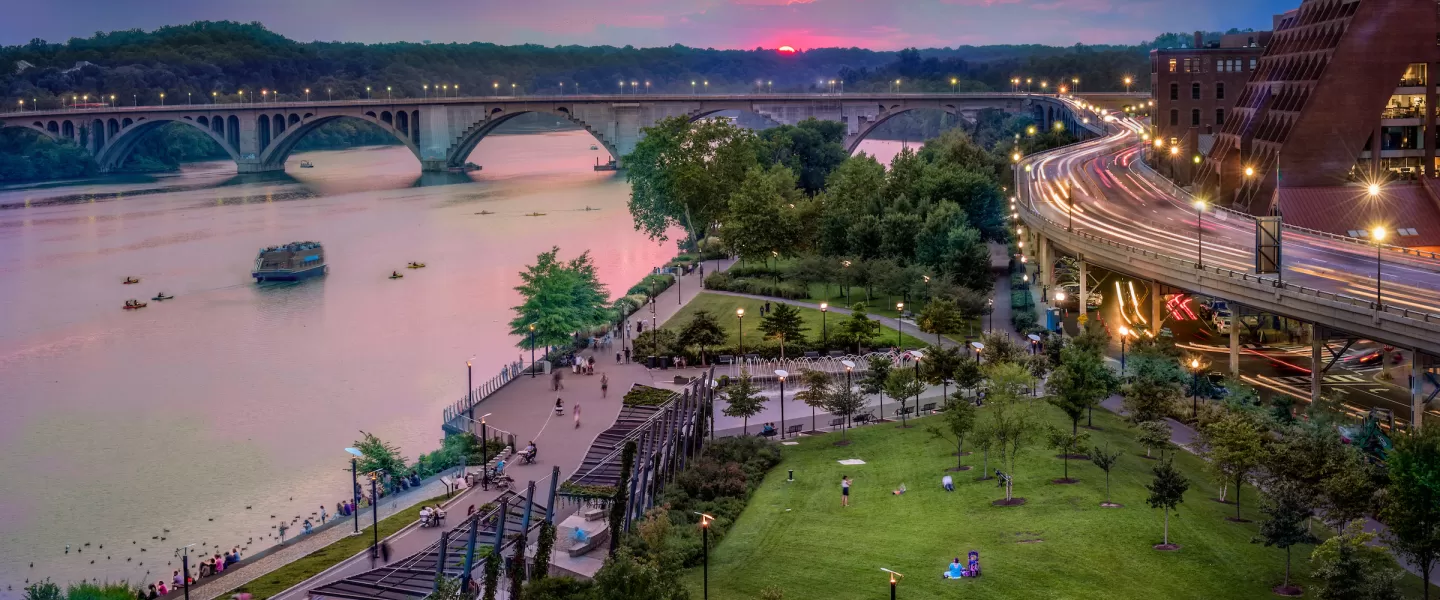 onde ficar em georgetown centro ou orla