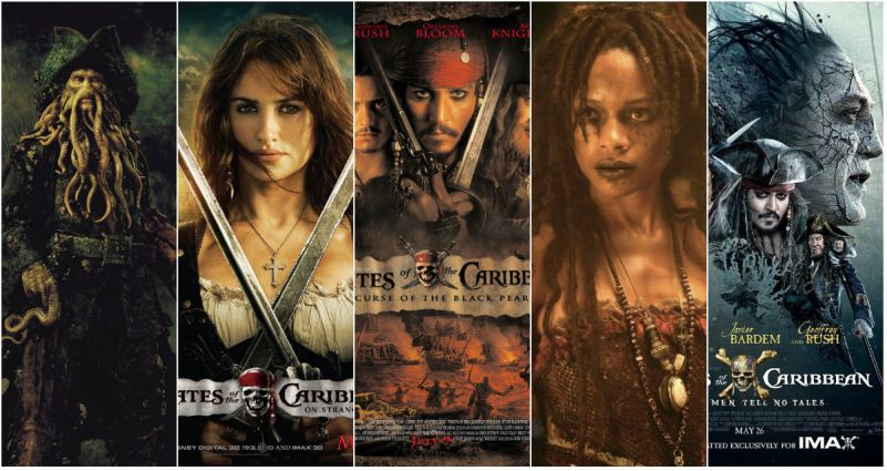 ordem dos filmes de piratas do caribe e spin-offs