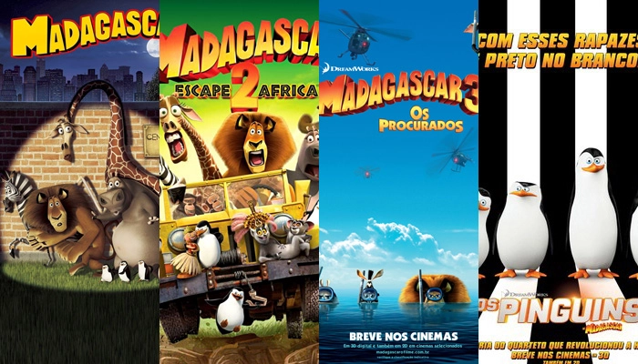 ordem dos filmes madagascar