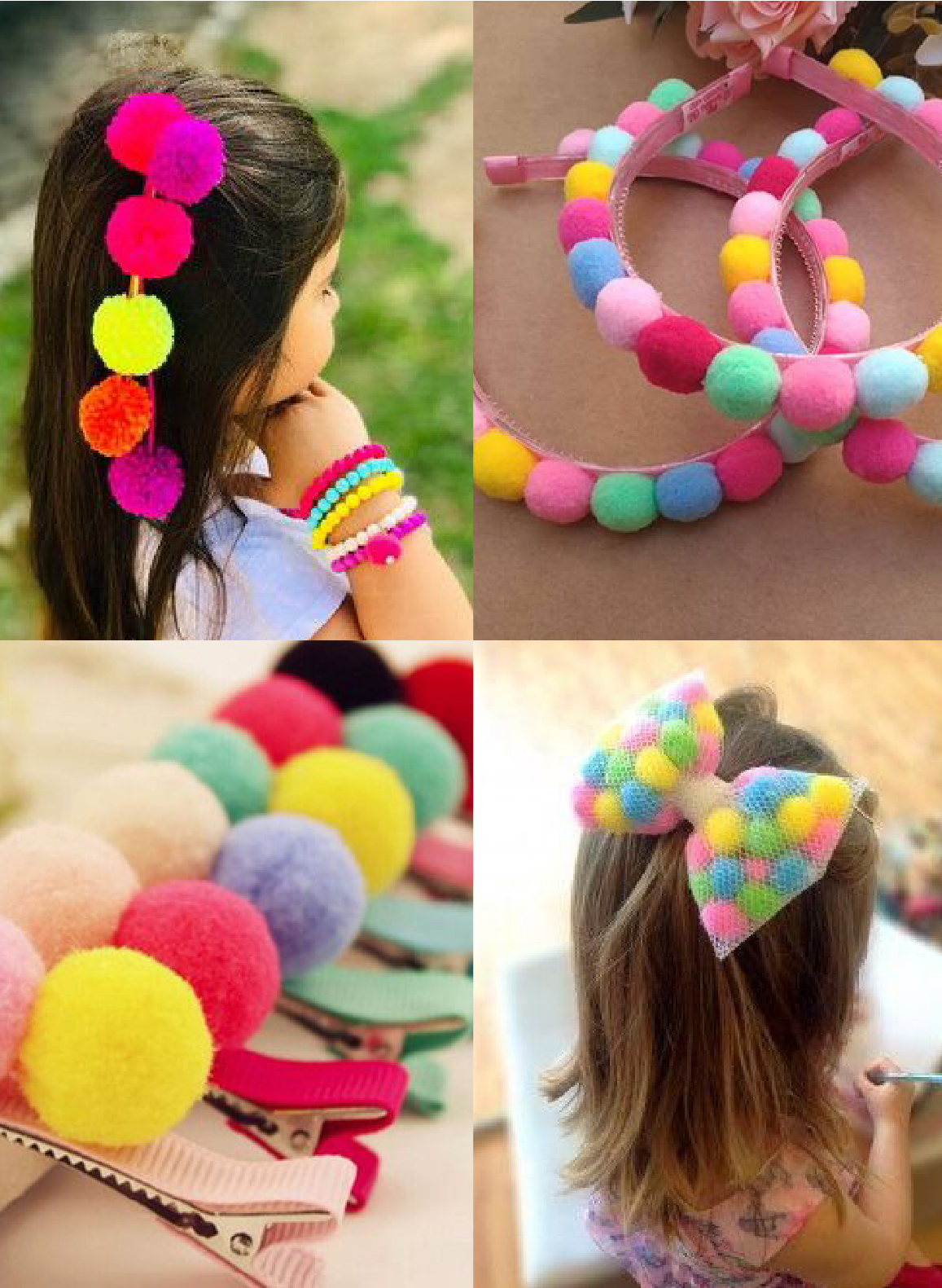 ideias criativas para organizar laços de cabelo infantil