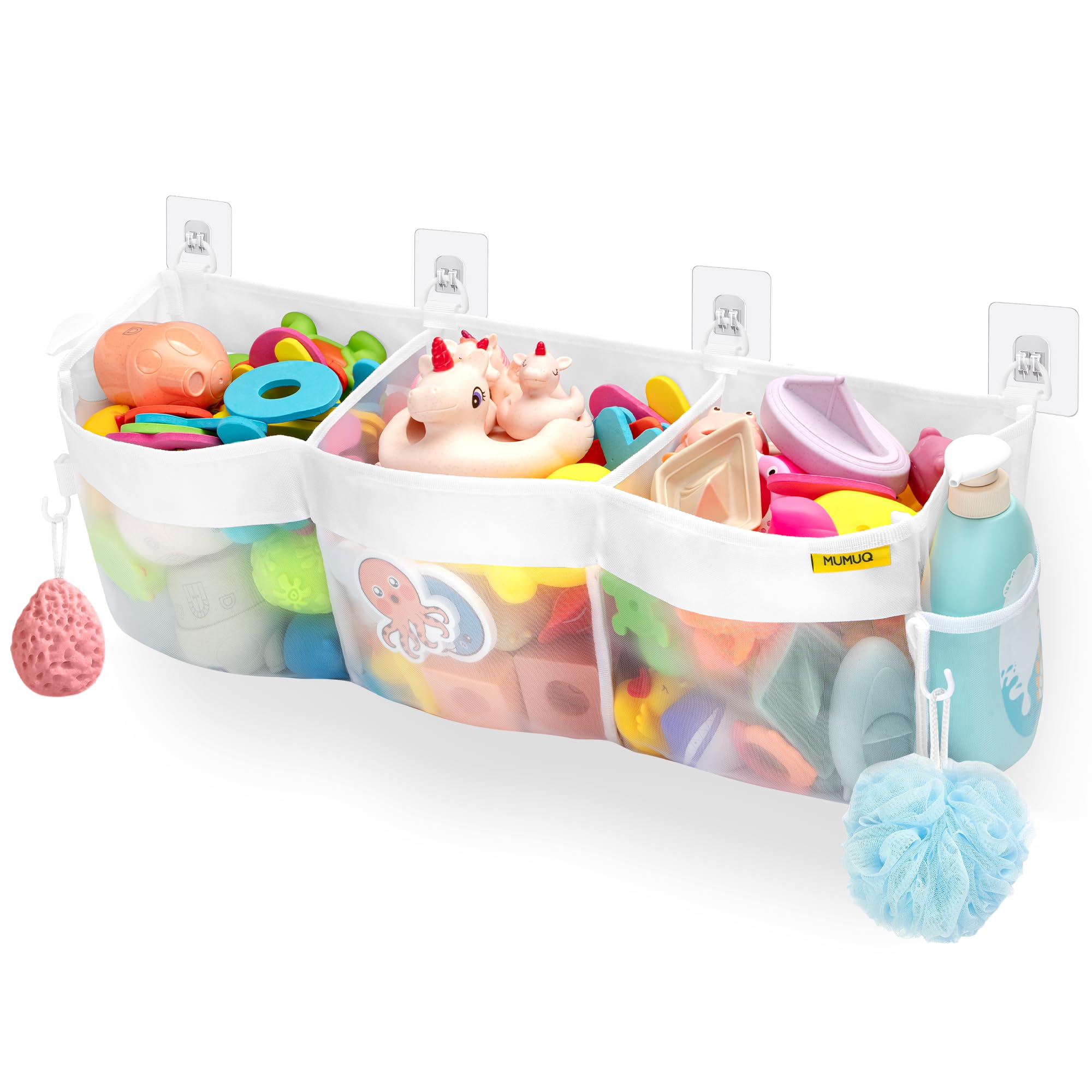 como organizar brinquedos de banho do bebê