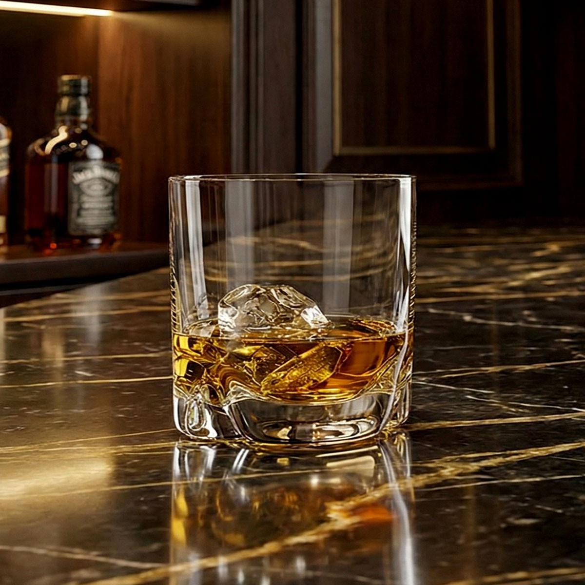 organização de copos de cerveja e whisky