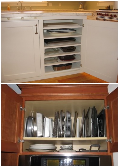 organizador aramado vs divisória de gaveta para assadeiras