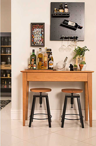 como organizar bar em casa pequeno