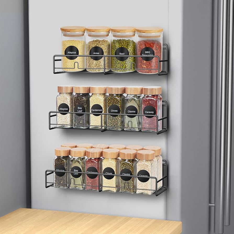 organizador de temperos magnético para geladeira