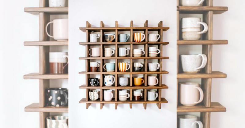 como organizar xícaras e canecas em armários pequenos