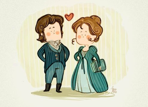 desenho minimalista pride and prejudice