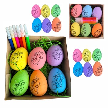 ovos de páscoa de isopor decorados
