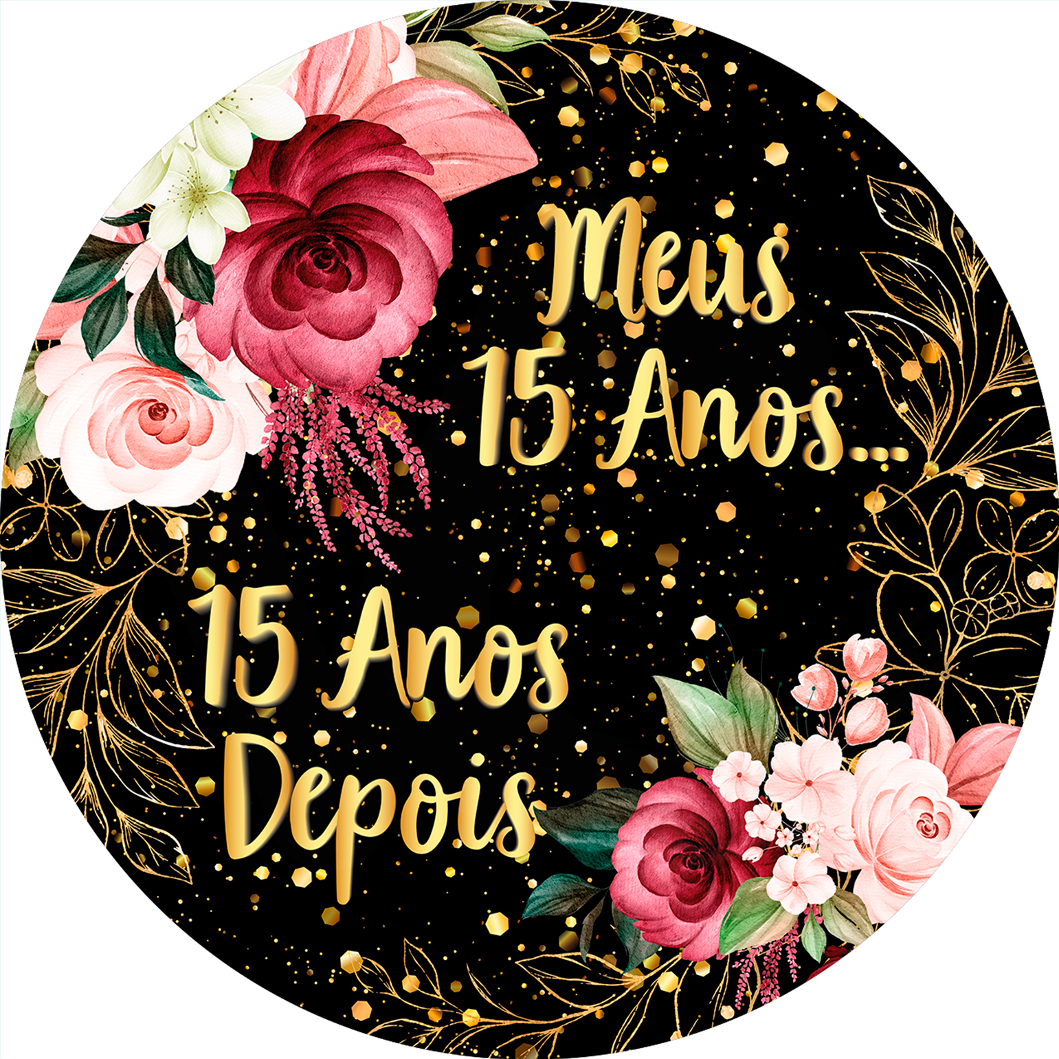 painel de festa de 15 anos com tema balada neon