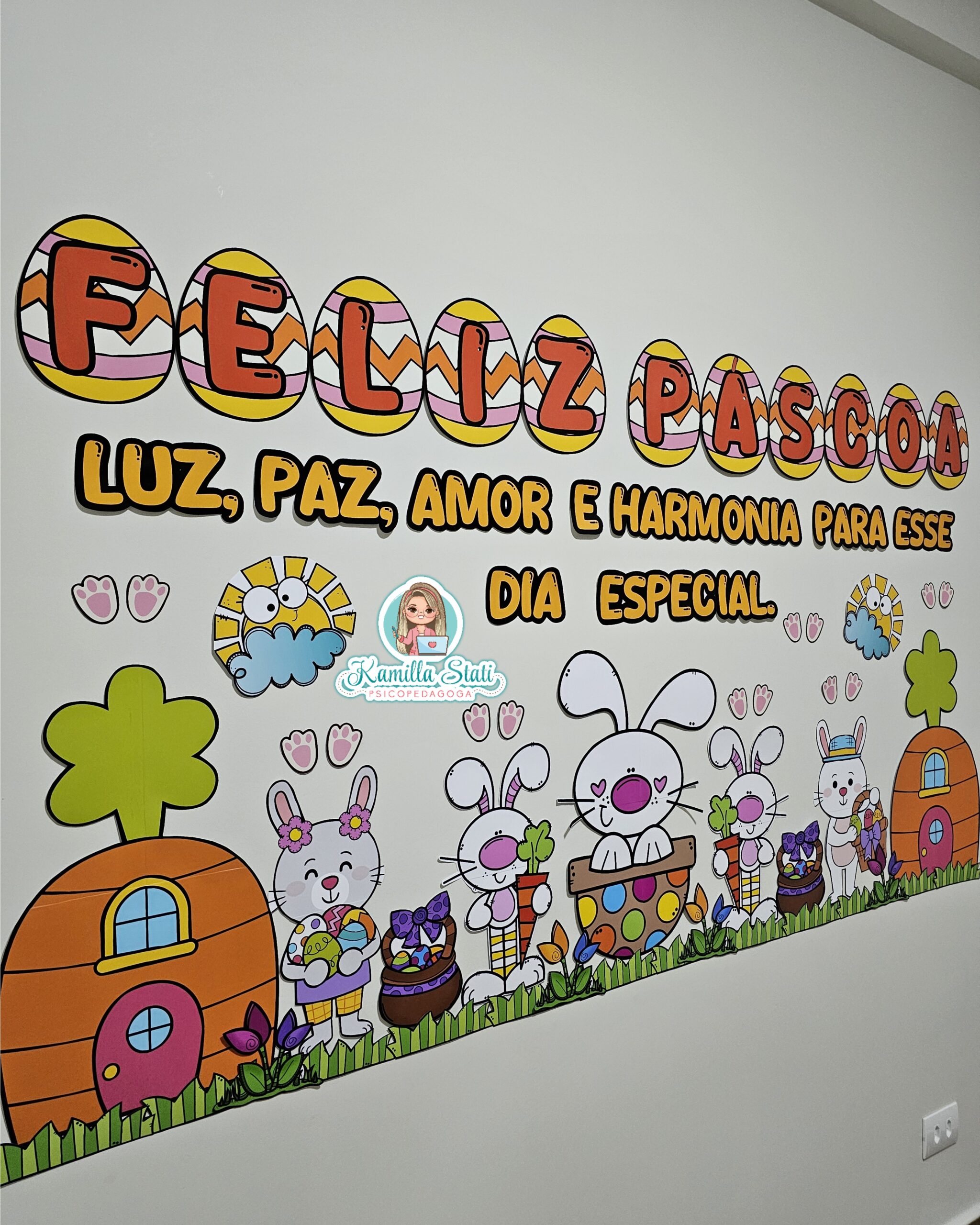 painel de páscoa para escola