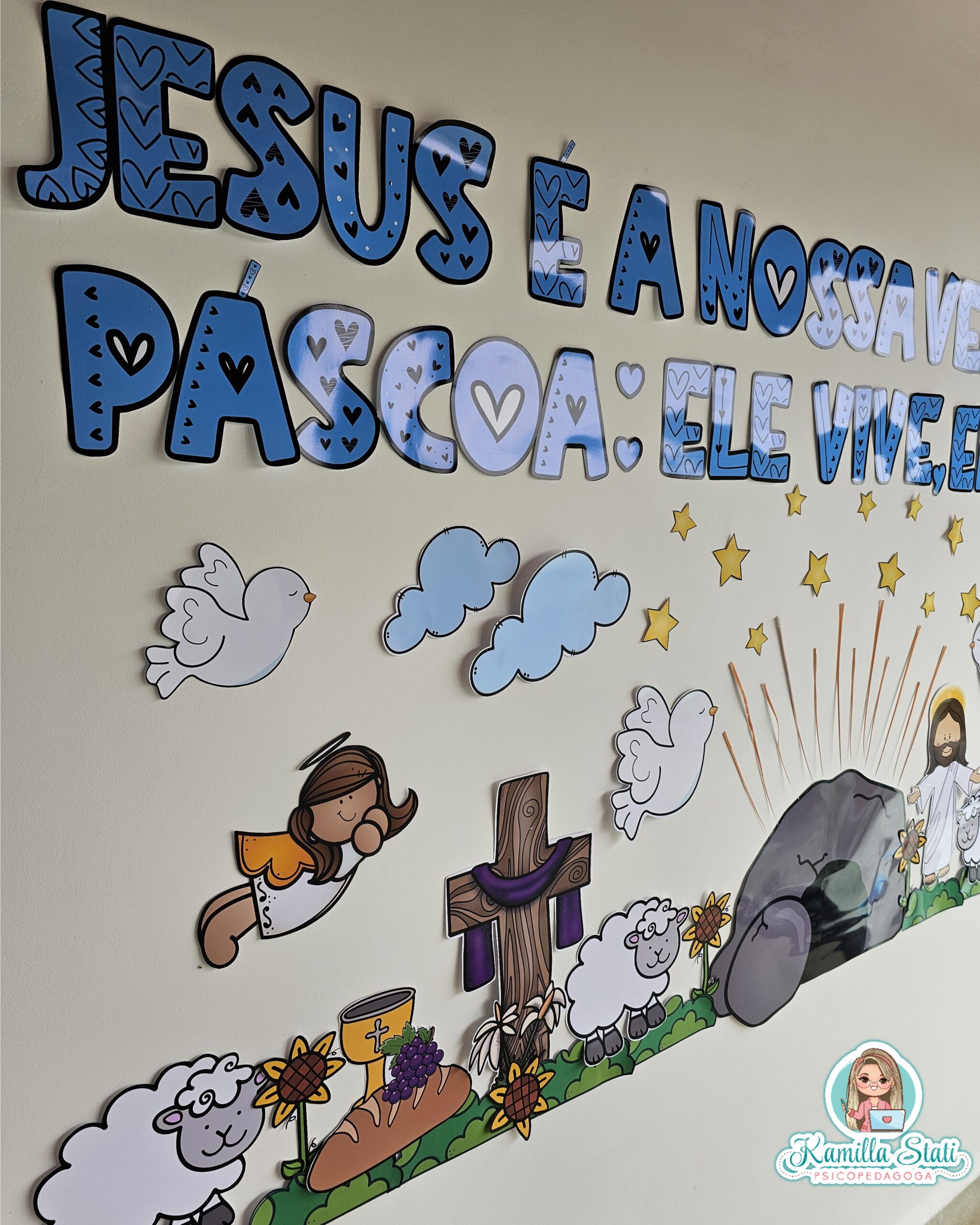 Frases Inspiradoras para o Mural de Páscoa da Escola