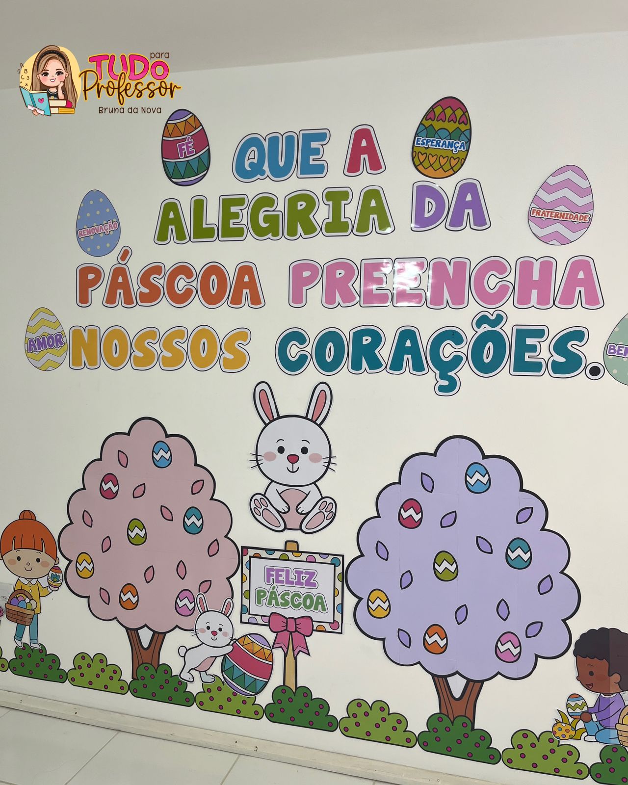 Frases Inspiradoras para o Mural de Páscoa da Escola