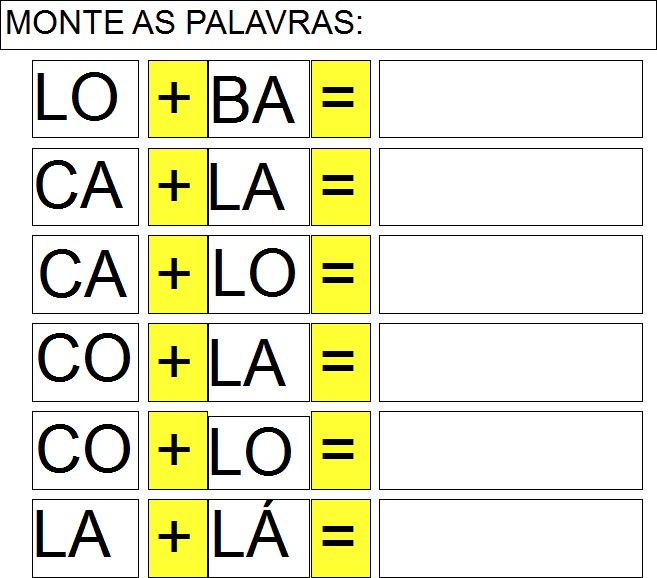 separação silábica palavras com l