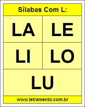 ditado palavras com l final de sílaba