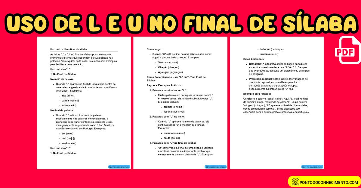 ditado palavras com l final de sílaba