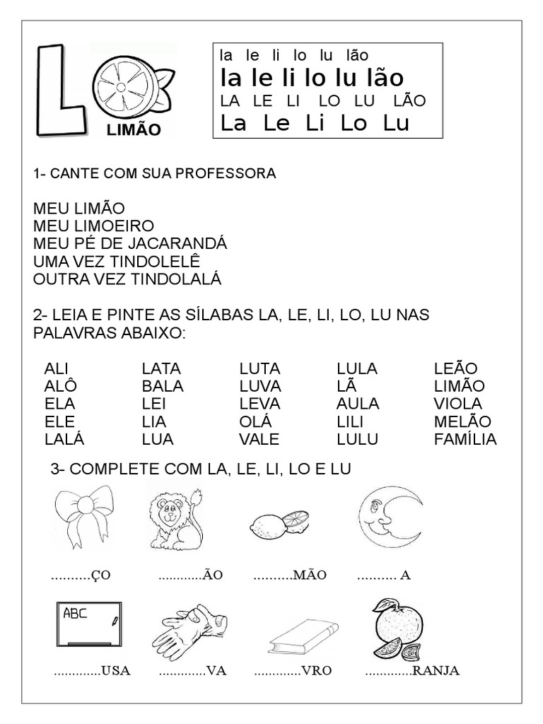 palavras com l no final