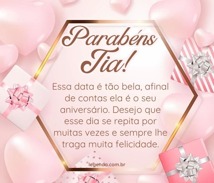 parabéns tia querida