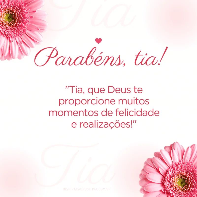 parabéns tia querida