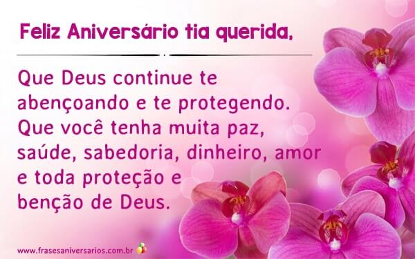 frase de aniversário para tia