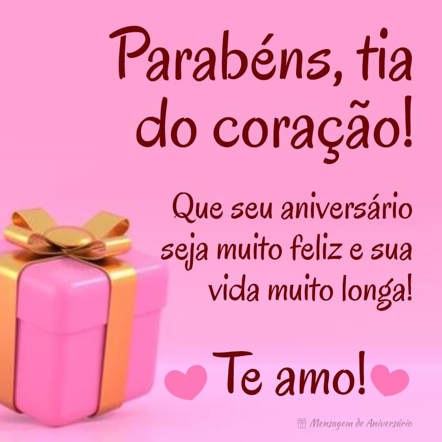 mensagem para tia especial