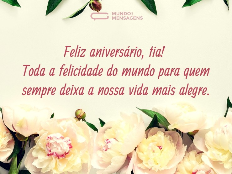 parabéns tia querida