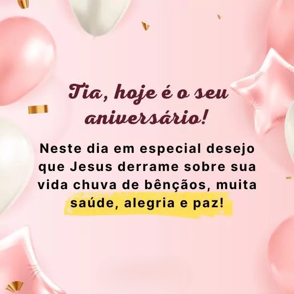 tia linda parabéns