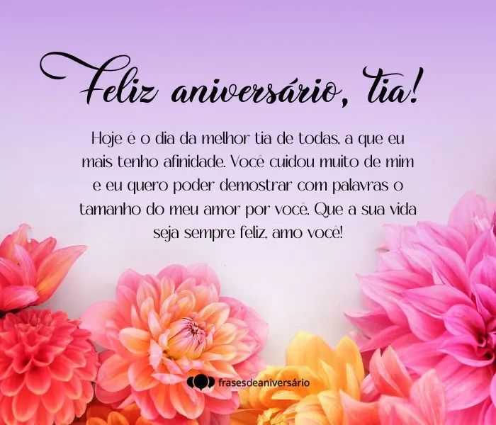 mensagens para tia emocionantes