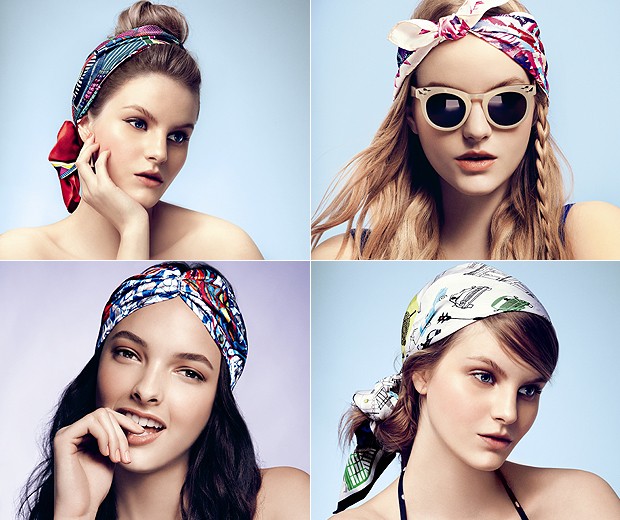 penteados com lenço para cabelo curto e longo