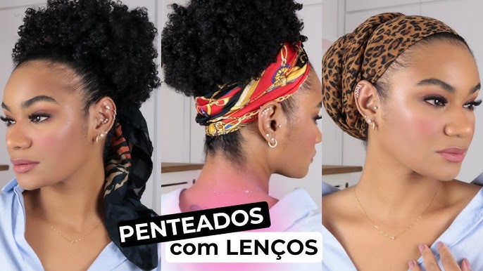 penteados com lenço para cabelo curto e longo