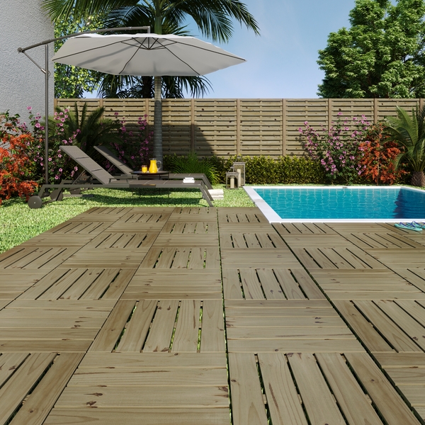 piscina com deck de plastico