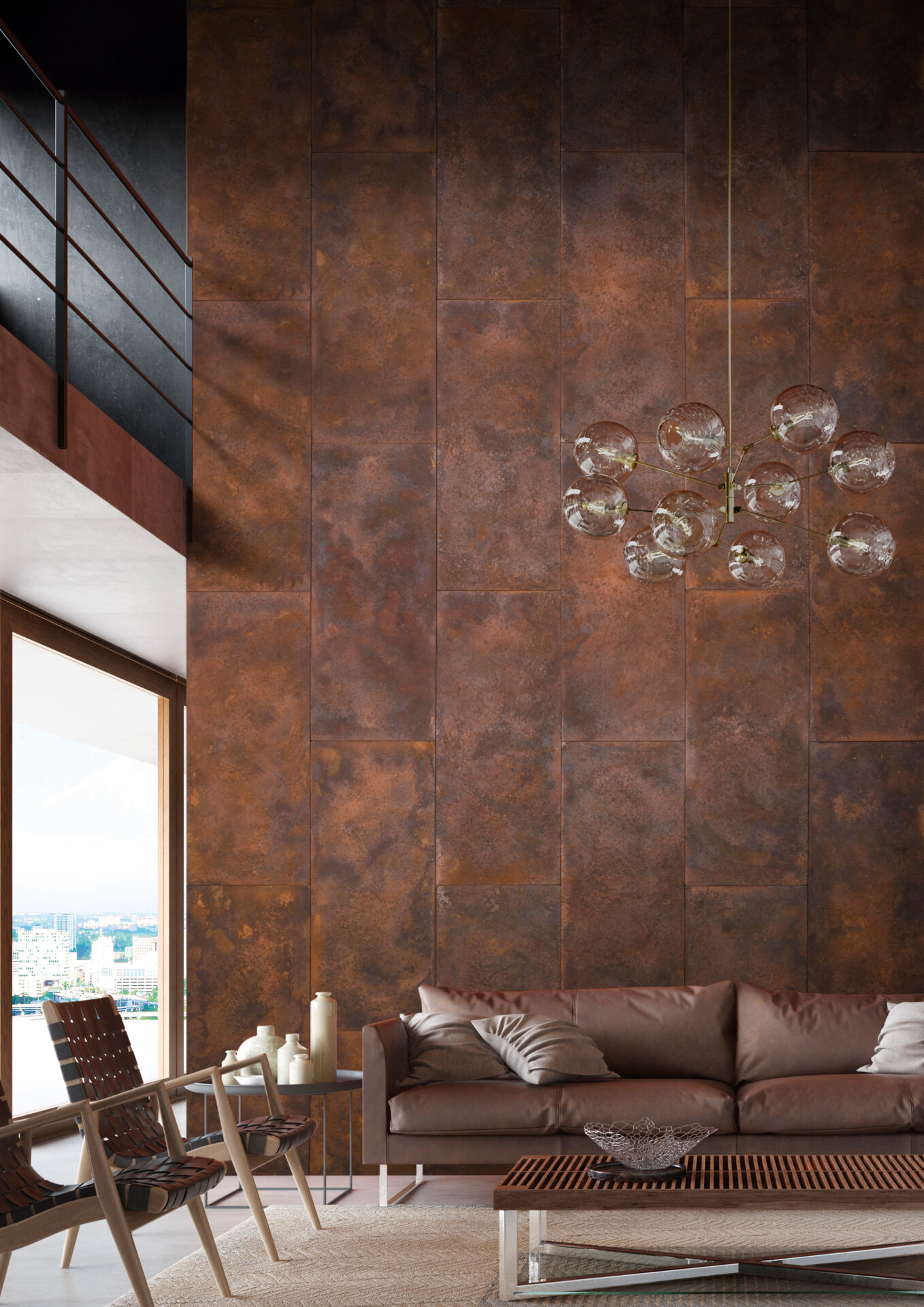 piso efeito corten