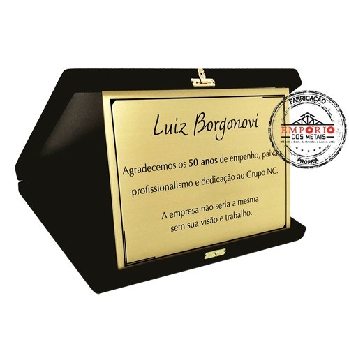 placa de homenagem personalizada