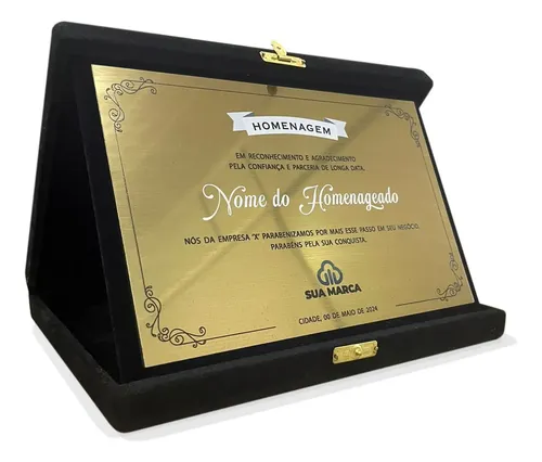 placa de acrílico gravada