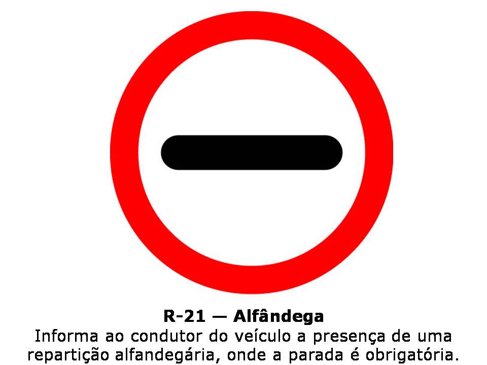 placa alfândega R-21